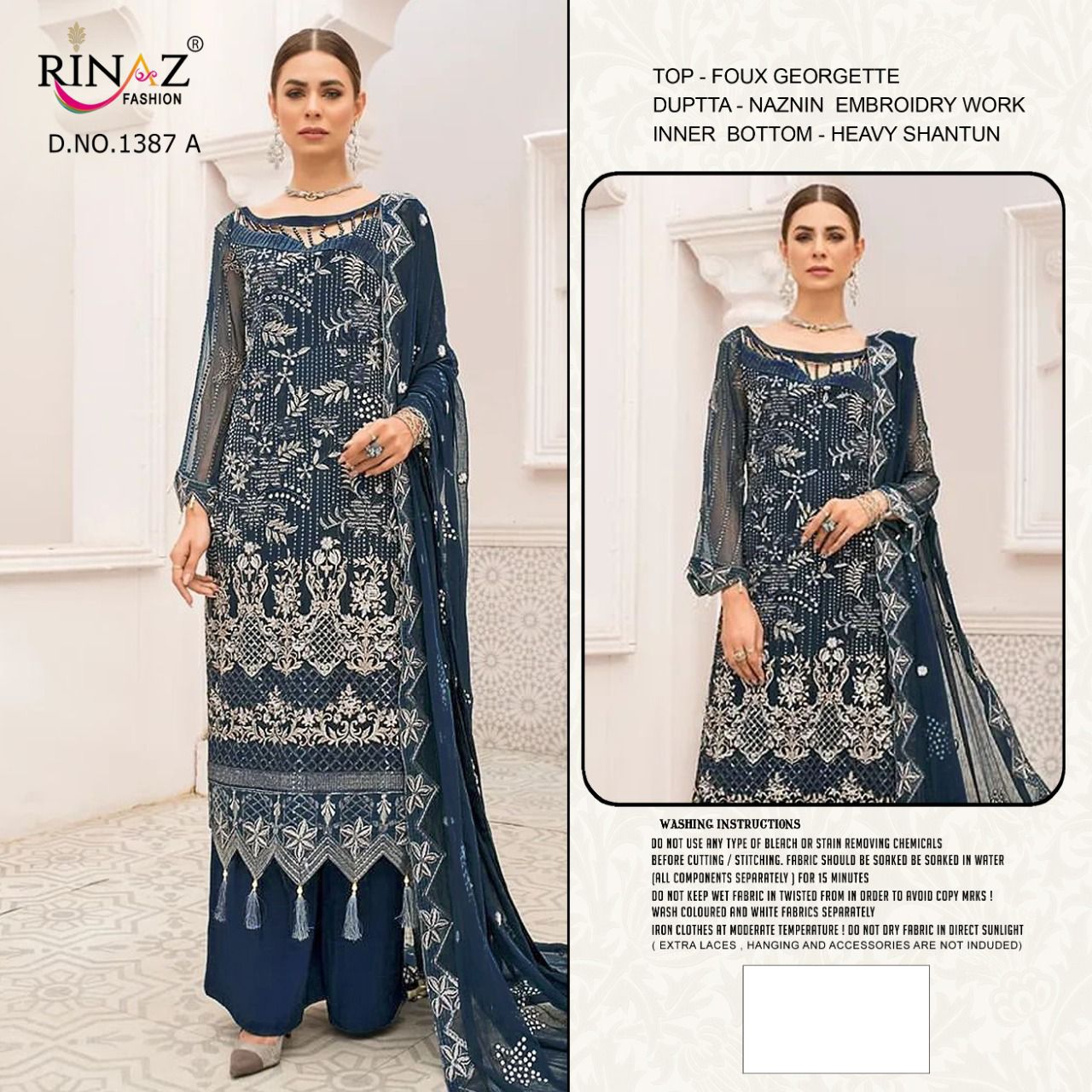 Rinaz 1387 Wedding Wear Wholesale Georgette Pakistani Salwar Suits